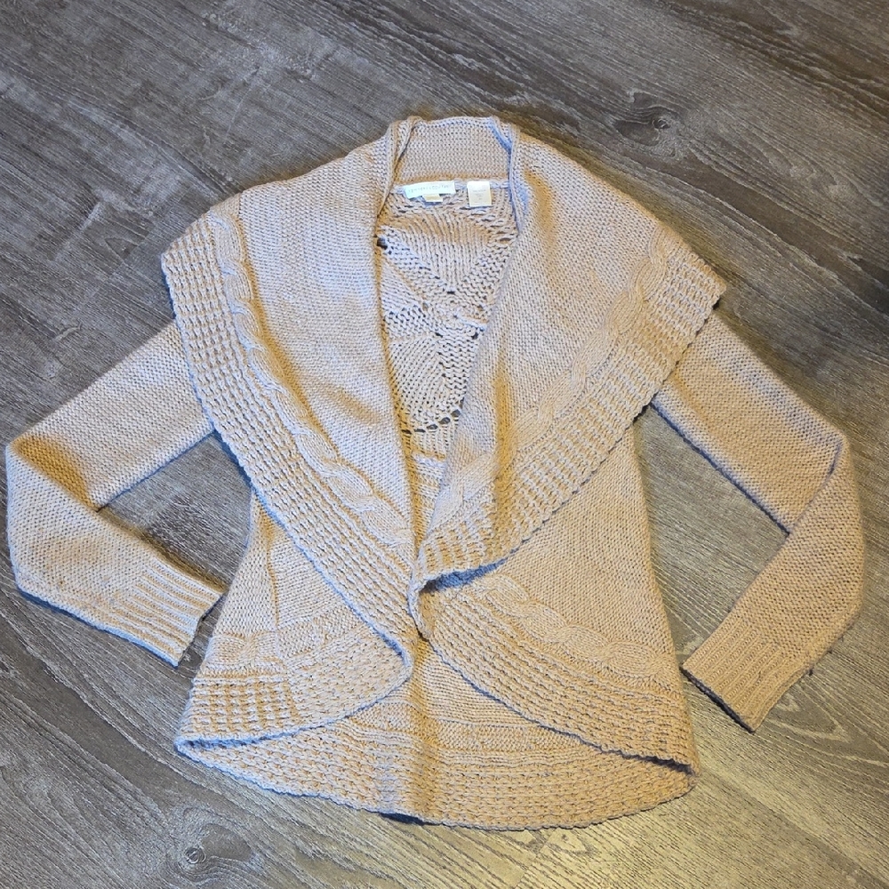 New York & Company Tan Cardigan Sweater